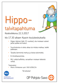 Hippo-hiihtotapahtuma ke 22.3. Kaavilla (PDF 214 kB)