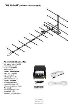 DNA Welho HD-antenni: Asennusohje Antennipaketin sisältö: