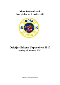Invitasjon Oslofjordlekene 2017 Uapprobert