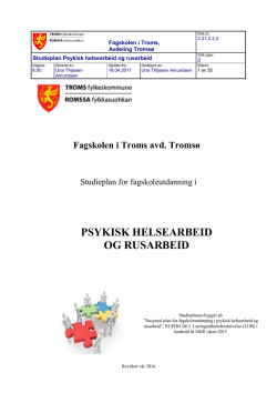 Studieplan - Troms fylkeskommune
