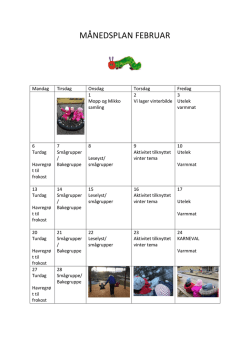 månedsplan februar