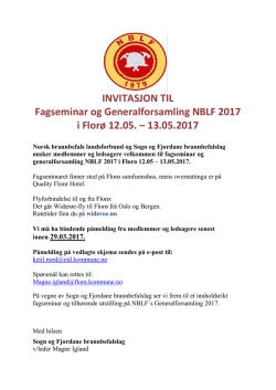 informasjon og påmeldingskjema - Norsk brannbefals landsforbund