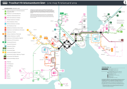 Trasékart Kristiansandsområdet Line map Kristiansand area
