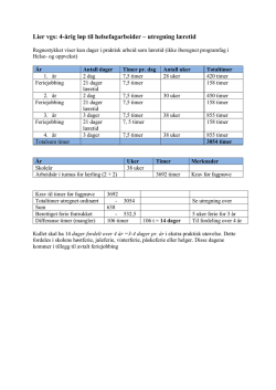 Beregning av læretid - Helsearbeiderfaget Lier vgs