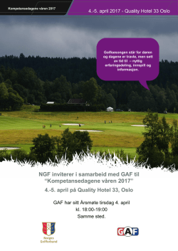 Invitasjon - Norges Golfforbund