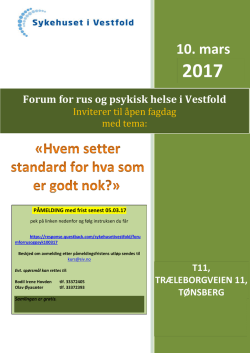 Forum for rus og psykisk helse i Vestfold