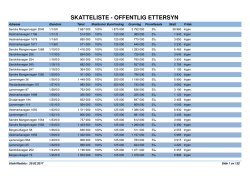 skatteliste - offentlig ettersyn