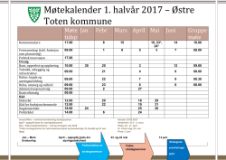 Møtekalender 1. halvår 2017 – Østre Toten kommune
