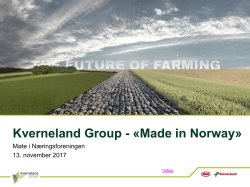 Kverneland Group - «Made in Norway