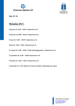 Styremøter 2017 - Drammen kommune