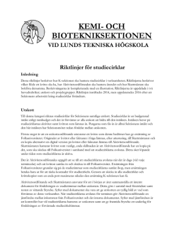 Riktlinjer för Studiecirklar - Lund - K