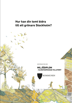 Hur kan din tomt bidra till ett grönare Stockholm?