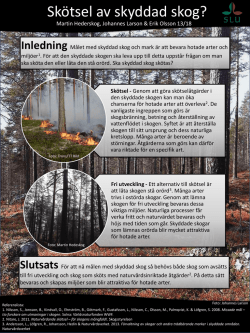 Skötsel av skyddad skog?