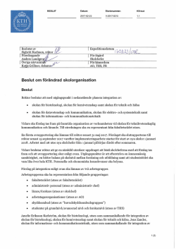 Rektors beslut - organisationsförändring (pdf 159 kB)
