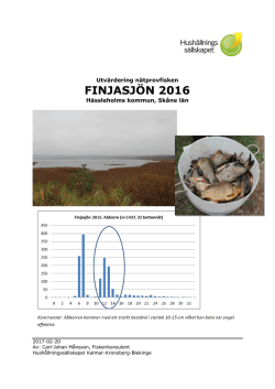 Utvärdering nätprovfiske finjasjön 2016