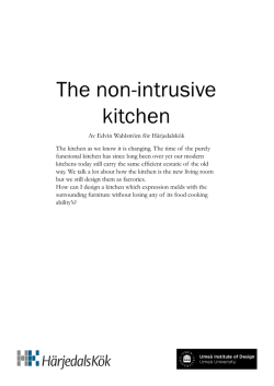 The non-intrusive kitchen
