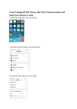 Ta bort mejlprofil från iPhone eller iPad / Remove Notes mail client