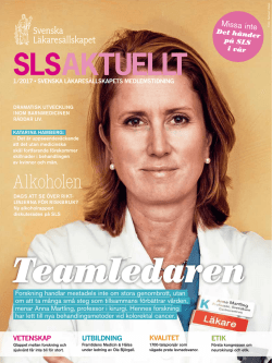 SLS Medlemstidning - Svenska Läkaresällskapet