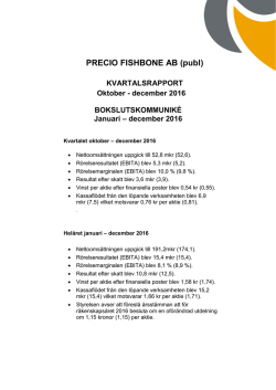 Precio Fishbone Pressrelease 2017-02-24