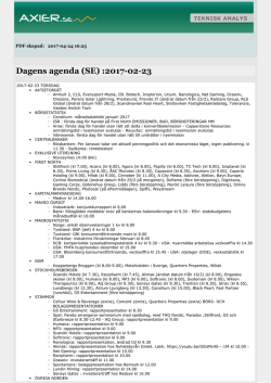 Dagens agenda (SE) :2017-02-23