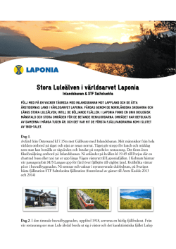 Stora Luleälven i världsarvet Laponia