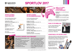 Sportlovsprogam 2017 - Upplands