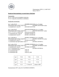 Förslag till detaljerad läsårsindelning läsåret 2007/2008