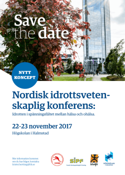 Nordisk idrottsveten- skaplig konferens