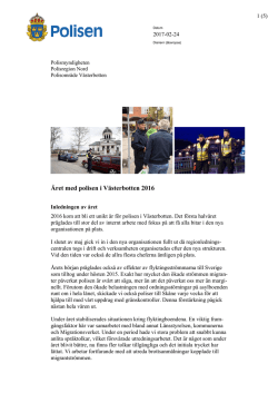 Året med polisen i Västerbotten 2016