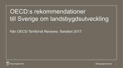 OECD:s rekommendationer till Sverige om landsbygdsutveckling