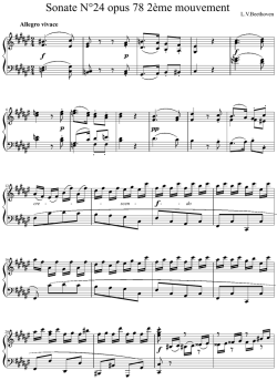 Sonate N°24 opus 78 2ème mouvement - Free