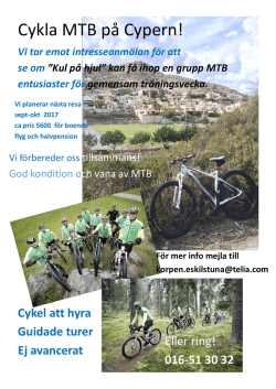Cykla MTB på Cypern!