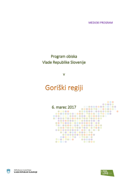 Program obiska vlade v Goriški regiji, verzija 2.3.2017