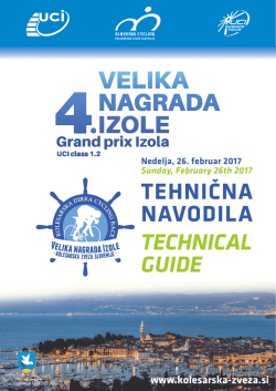 gp izola – technical guide - Kolesarska zveza Slovenije