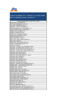 Seznam prodajaln dm, v katerih so na voljo izdelki BeYu iz kataloga