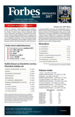 Mediakortti - Forbes Finland