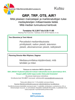 GRP, TRP, OTS, AIR? - Suomen Markkinointitutkimusseura