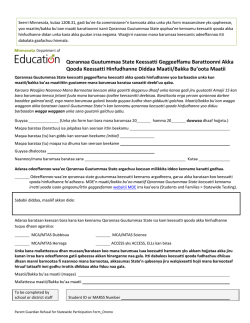 Parent Guardian Refusal for Statewide Participation Form_Oromo