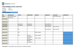 Kuluntalahden koulun salivuorot