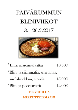Blini-menu
