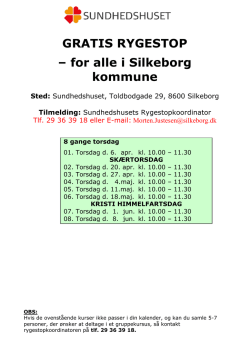 gratis rygestop - Sundhedshuset@silkeborg