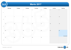 Kalender marts 2017