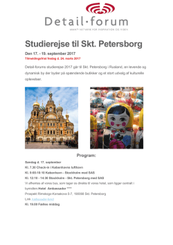 Studierejse til Skt. Petersborg