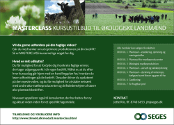 masterclass kursustilbud til økologiske landmænd