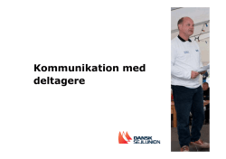 18 Kommunikation med deltagere