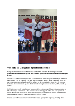 VM sølv til Gangnam Sportstaekwondo