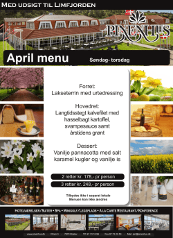 April menu