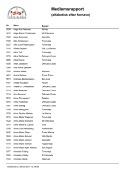 Medlemsrapport