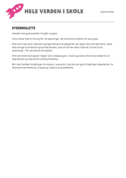 Gyserroulette - Hele Verden i Skole