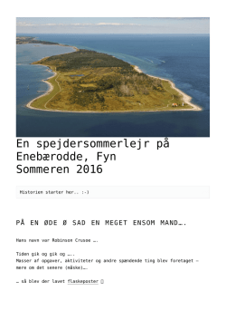 En spejdersommerlejr på Enebærodde, FynSommeren 2016